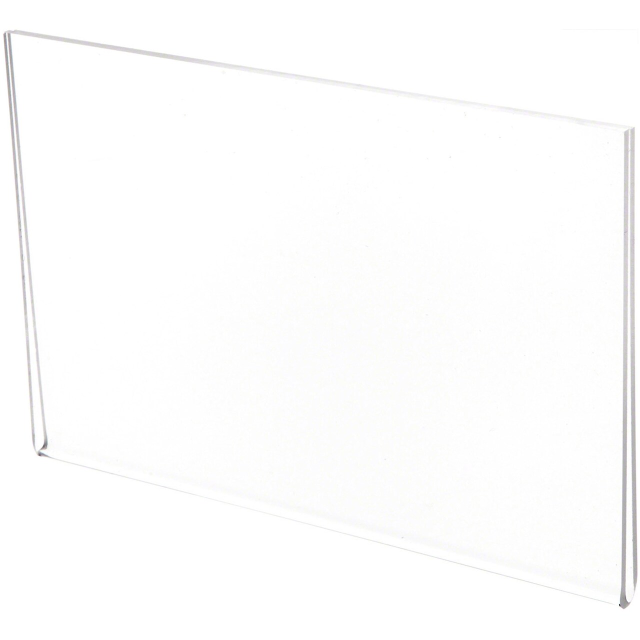 Plymor Clear Acrylic Folder-Style Sign Display Holder / Protector, 7.5" W x 5" H